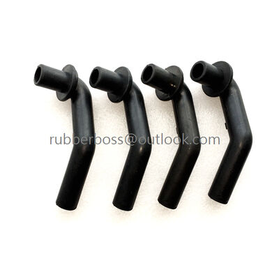 Quality EPDM drain hose elbow air conditioner condensate drain connector AC drain pipe fitting mini split drain elbow AC drain hose adapter 90 degree drain elbow fitting rubber drain joint with hose clamp factory