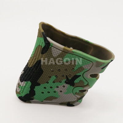 Quality Camouflage Silicone Rubber Grip Customized Color Green Rubber Grip Sleeve factory